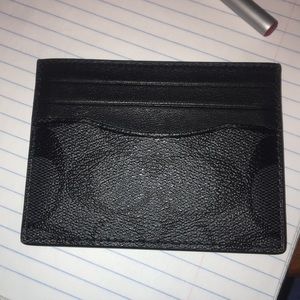 Coach men’s cardholder cash holder monogram black